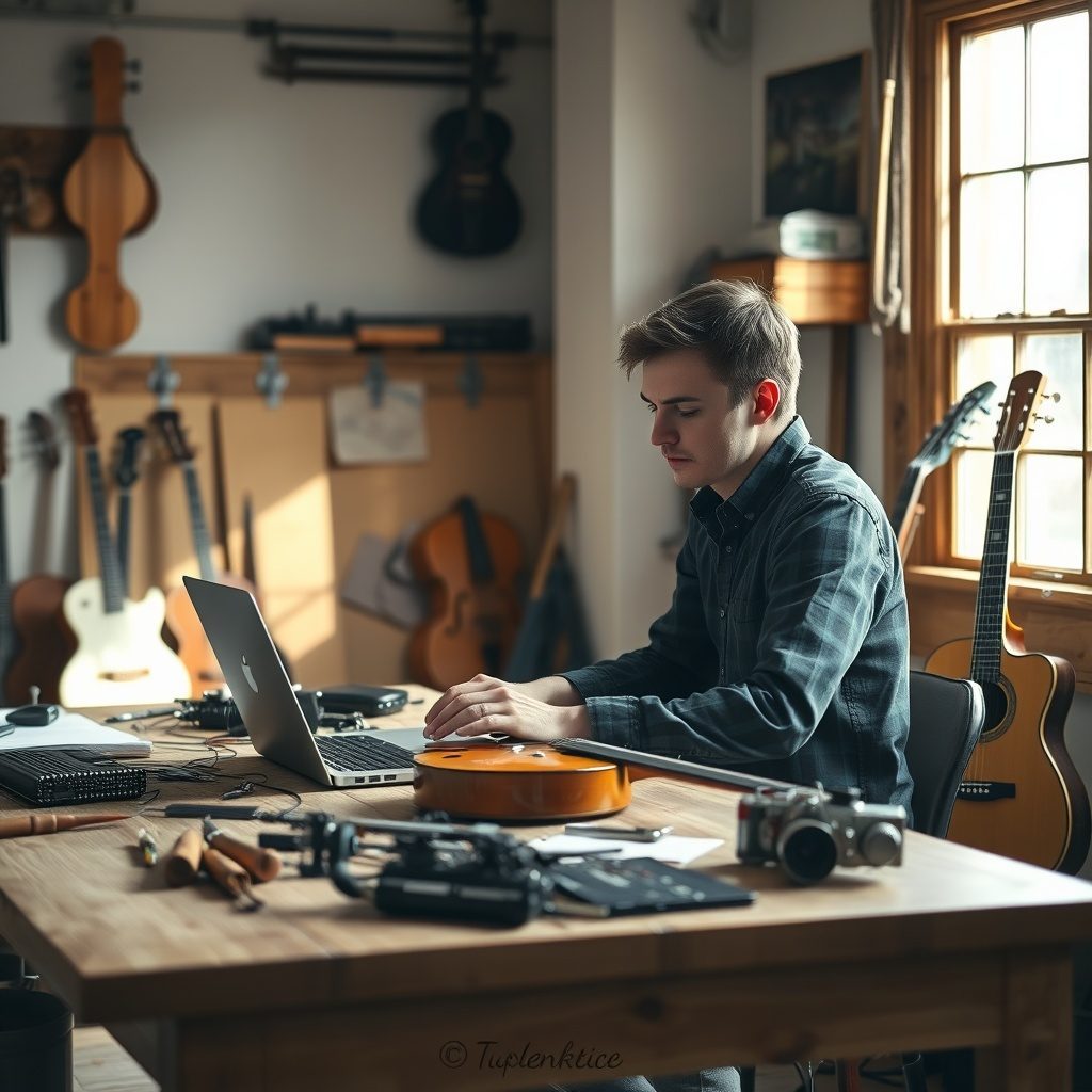 Atelier de reparo de instrumentos musicais